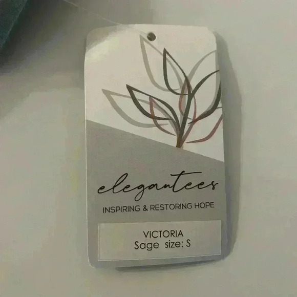 Elagantees Green/ White Striped Dress. Small. New with Tags. 95% Cotton. - Picture 3 of 4